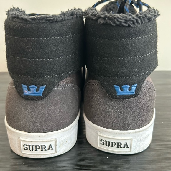 Supra High Tops Grey Suede Men’s Sneakers Size 10 - Picture 5 of 16